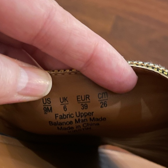 Naturalizer Kirstin Stripe Cork Platform Shoe Wedge Sandal yellow tan mule sz 9 - Picture 16 of 16